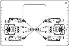 Platen configured with 2 RF and 4 DC probes